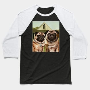 Gothic pugs Baseball T-Shirt